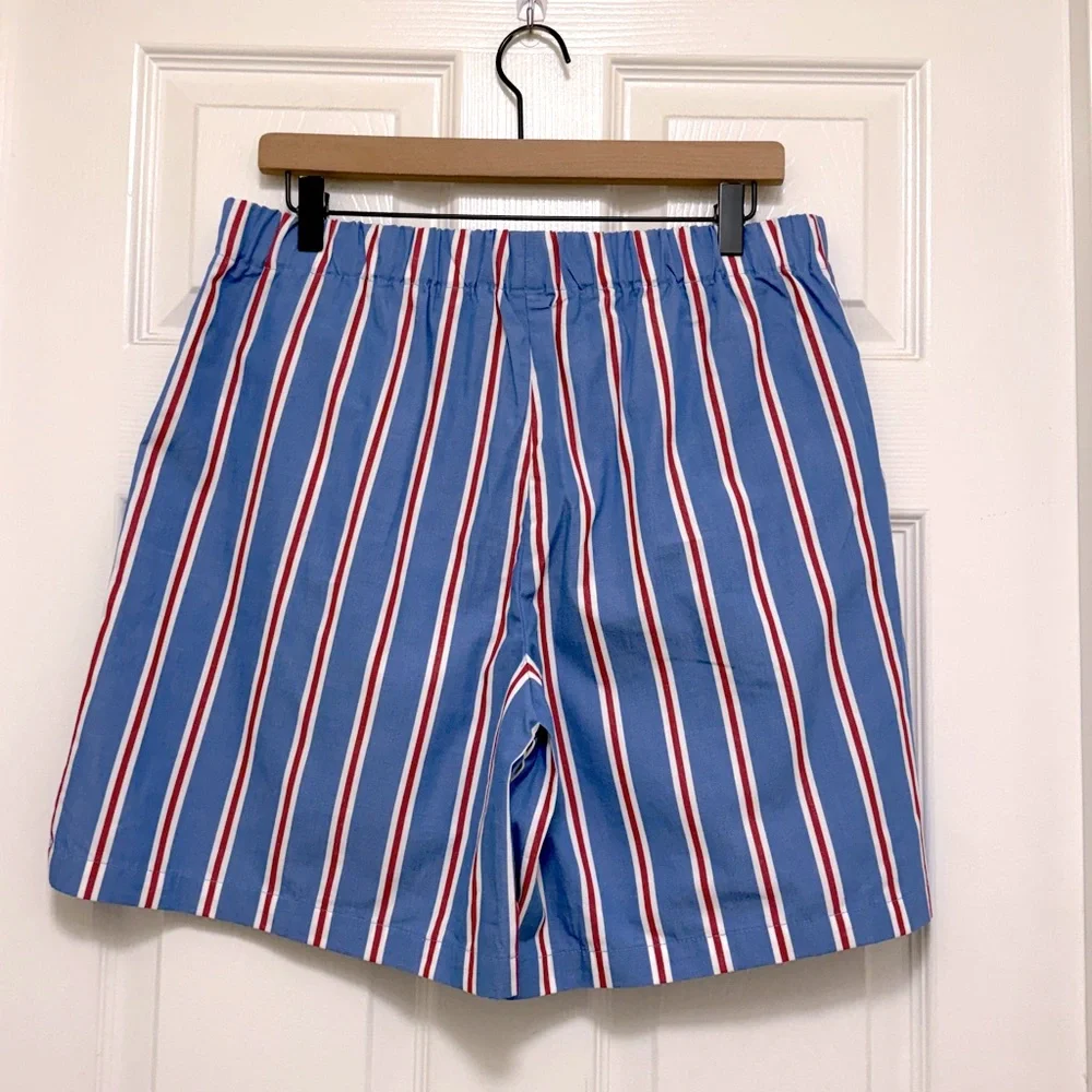 NWT J.Crew Long Boxer Short in Oxford Stripe